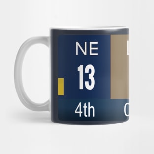 Superbowl 53 Final Score - New England Patriots 13/ Los Angeles Rams 3 Mug